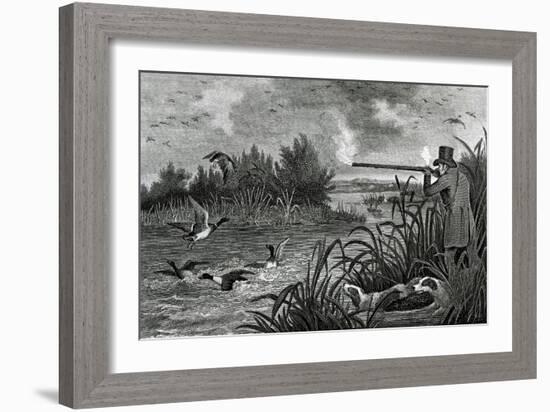 Engraving Of Duck Shooting-Bettmann-Framed Giclee Print