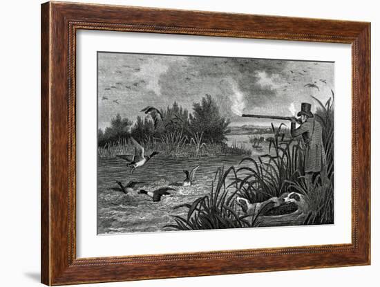 Engraving Of Duck Shooting-Bettmann-Framed Giclee Print