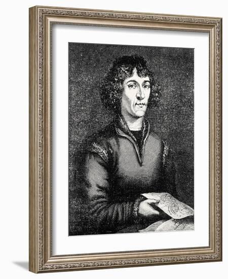 Engraving of Nicolas Copernicus, Polish Astronomer-Jeremy Burgess-Framed Photographic Print