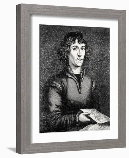 Engraving of Nicolas Copernicus, Polish Astronomer-Jeremy Burgess-Framed Photographic Print