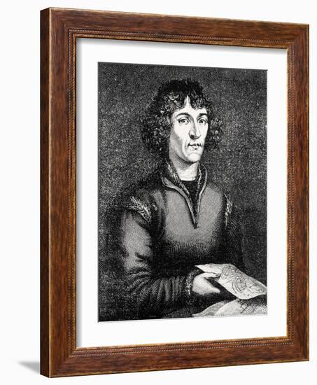 Engraving of Nicolas Copernicus, Polish Astronomer-Jeremy Burgess-Framed Photographic Print