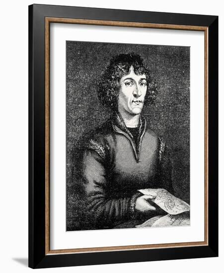 Engraving of Nicolas Copernicus, Polish Astronomer-Jeremy Burgess-Framed Photographic Print