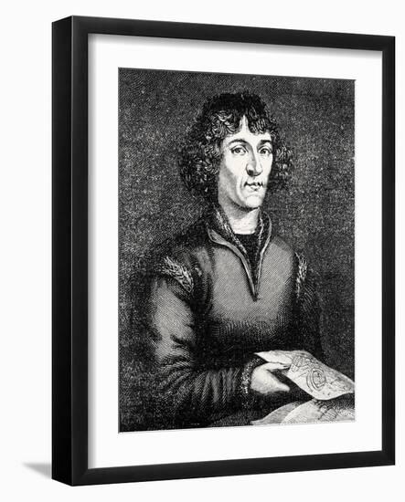 Engraving of Nicolas Copernicus, Polish Astronomer-Jeremy Burgess-Framed Photographic Print