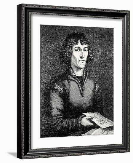 Engraving of Nicolas Copernicus, Polish Astronomer-Jeremy Burgess-Framed Photographic Print