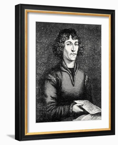 Engraving of Nicolas Copernicus, Polish Astronomer-Jeremy Burgess-Framed Photographic Print