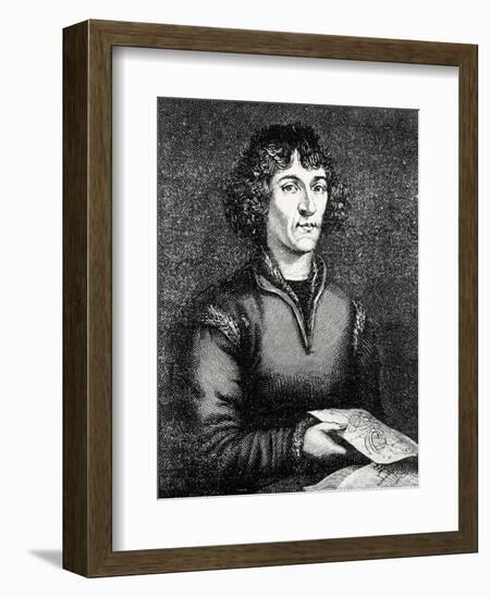 Engraving of Nicolas Copernicus, Polish Astronomer-Jeremy Burgess-Framed Photographic Print