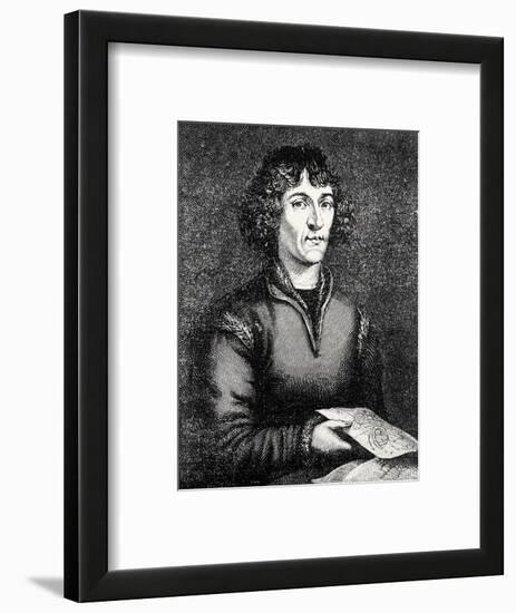 Engraving of Nicolas Copernicus, Polish Astronomer-Jeremy Burgess-Framed Photographic Print