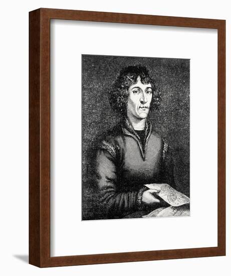 Engraving of Nicolas Copernicus, Polish Astronomer-Jeremy Burgess-Framed Photographic Print