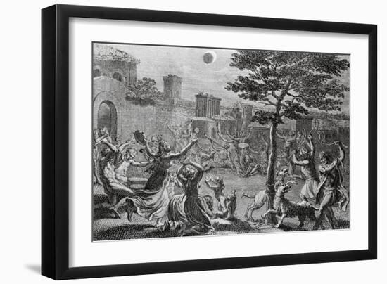 Engraving of Solar Eclipse in Peru by Bernard Picard-null-Framed Giclee Print