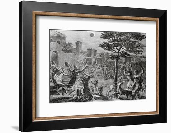 Engraving of Solar Eclipse in Peru by Bernard Picard-Bettmann-Framed Photographic Print