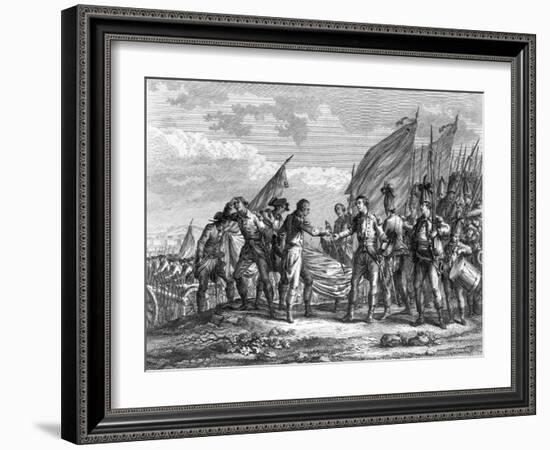 Engraving of the Battle of Saratoga, 1777-F. Godfrey-Framed Giclee Print