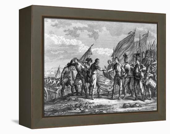 Engraving of the Battle of Saratoga, 1777-F. Godfrey-Framed Premier Image Canvas