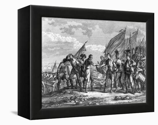 Engraving of the Battle of Saratoga, 1777-F. Godfrey-Framed Premier Image Canvas