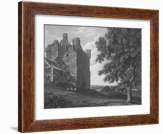 Engraving of the Gateway Tower of Morpeth Castle-null-Framed Photographic Print