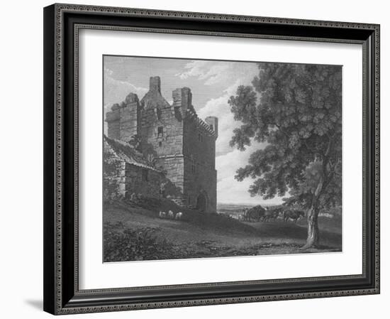 Engraving of the Gateway Tower of Morpeth Castle-null-Framed Photographic Print