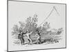 Engraving Of Three Boys Playing With a Kite-Thomas Bewick-Mounted Giclee Print