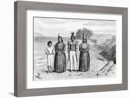 Engraving of Yaqui Indians-null-Framed Giclee Print