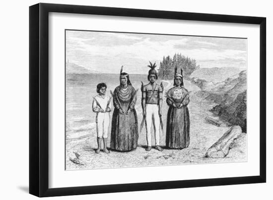 Engraving of Yaqui Indians-null-Framed Giclee Print
