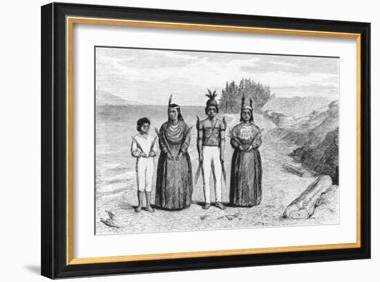 Engraving of Yaqui Indians-null-Framed Giclee Print