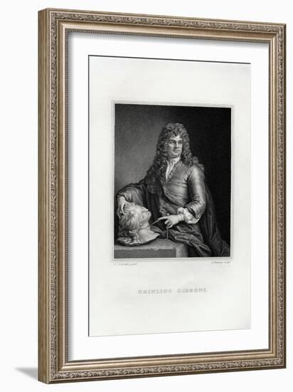 Engraving Print of Grinling Gibbons-Samuel Freeman-Framed Giclee Print