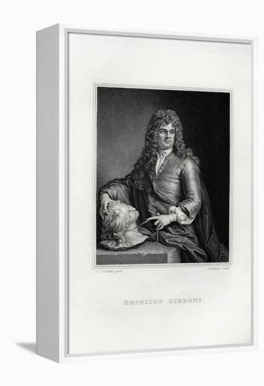 Engraving Print of Grinling Gibbons-Samuel Freeman-Framed Premier Image Canvas