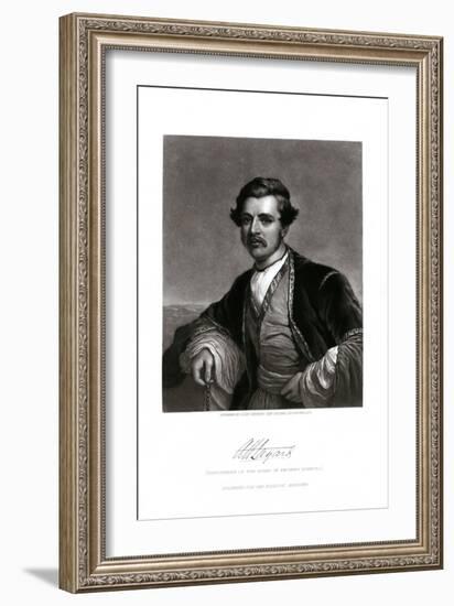 Engraving Print of Sir Austen Henry Layard-John Sartain-Framed Giclee Print