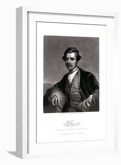 Engraving Print of Sir Austen Henry Layard-John Sartain-Framed Giclee Print