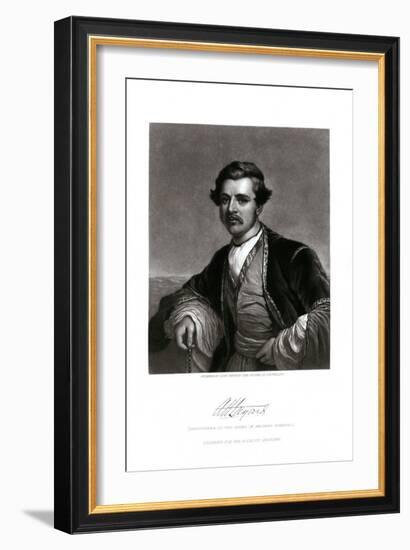 Engraving Print of Sir Austen Henry Layard-John Sartain-Framed Giclee Print