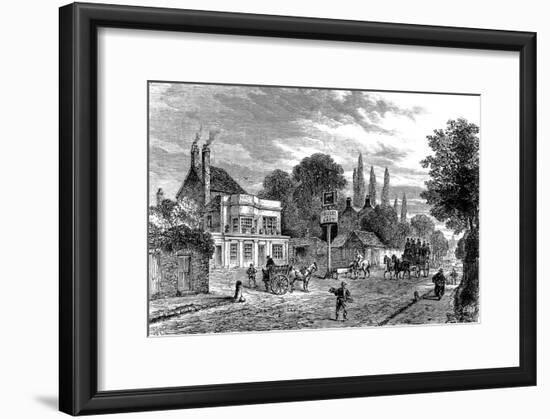 Engraving Showing the 'Bull and Last' Public House in Kentish Town, During the 19th Century-null-Framed Art Print