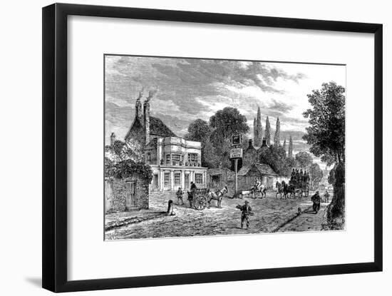 Engraving Showing the 'Bull and Last' Public House in Kentish Town, During the 19th Century-null-Framed Art Print