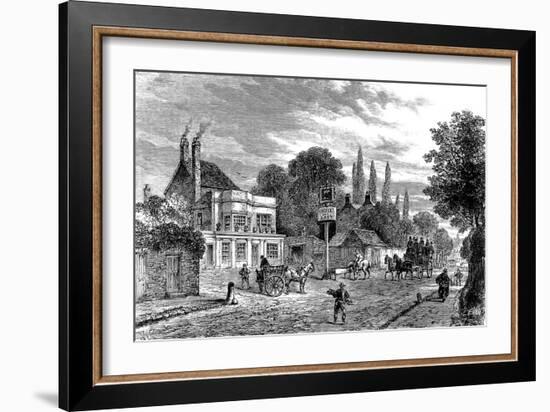 Engraving Showing the 'Bull and Last' Public House in Kentish Town, During the 19th Century-null-Framed Art Print