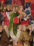 Angels and Elected Officials, Detail of the Coronation of the Virgin, 1453-54 (Oil on Panel)-Enguerrand Quarton-Framed Giclee Print