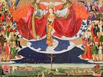 Angels and Elected Officials, Detail of the Coronation of the Virgin, 1453-54 (Oil on Panel)-Enguerrand Quarton-Giclee Print