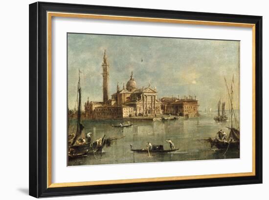 enice, the Island of San Giorgio Maggiore-Giacomo Guardi-Framed Giclee Print