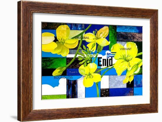 Enid, Oklahoma - Painting-Lantern Press-Framed Art Print