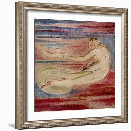 Enitharmon Floating in the Dawn by William Blake-William Blake-Framed Giclee Print