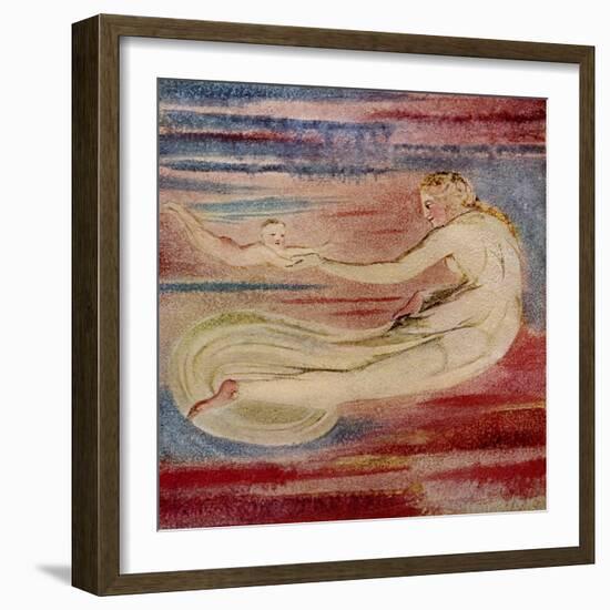 Enitharmon Floating in the Dawn by William Blake-William Blake-Framed Giclee Print