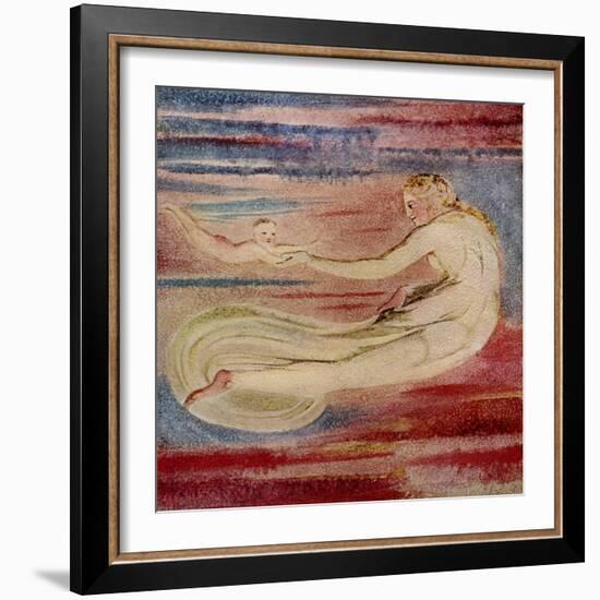 Enitharmon Floating in the Dawn by William Blake-William Blake-Framed Giclee Print