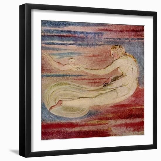 Enitharmon Floating in the Dawn by William Blake-William Blake-Framed Giclee Print