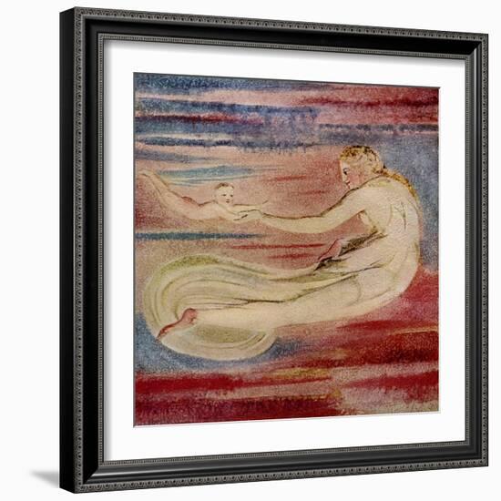 Enitharmon Floating in the Dawn by William Blake-William Blake-Framed Giclee Print