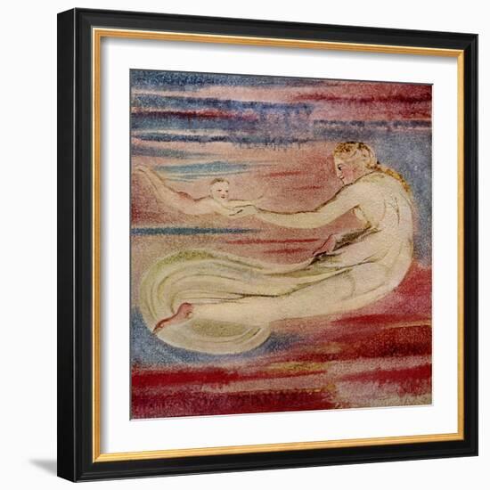 Enitharmon Floating in the Dawn by William Blake-William Blake-Framed Giclee Print