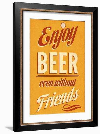 Enjoy Beer-null-Framed Art Print