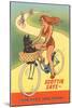 Enjoy Curves, Scottie in Bicycle Basket-null-Mounted Art Print