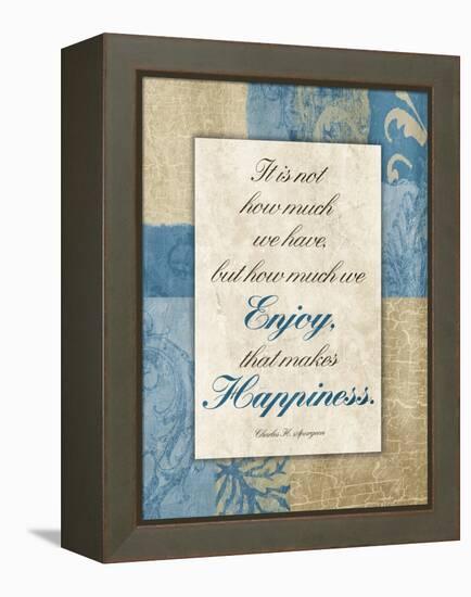 Enjoy Happiness-Jace Grey-Framed Stretched Canvas