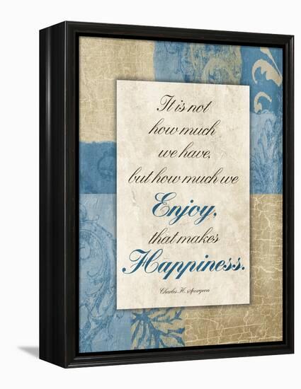 Enjoy Happiness-Jace Grey-Framed Stretched Canvas