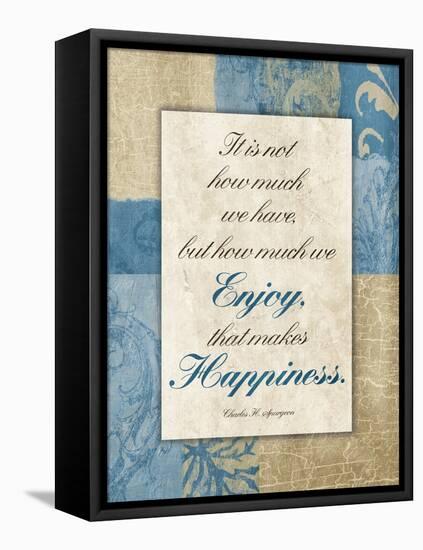 Enjoy Happiness-Jace Grey-Framed Stretched Canvas