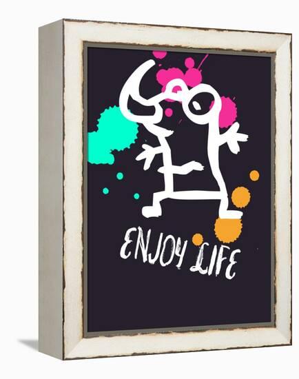 Enjoy Life 2-Lina Lu-Framed Stretched Canvas