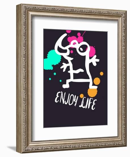 Enjoy Life 2-Lina Lu-Framed Art Print