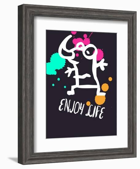 Enjoy Life 2-Lina Lu-Framed Art Print