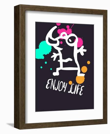 Enjoy Life 2-Lina Lu-Framed Art Print